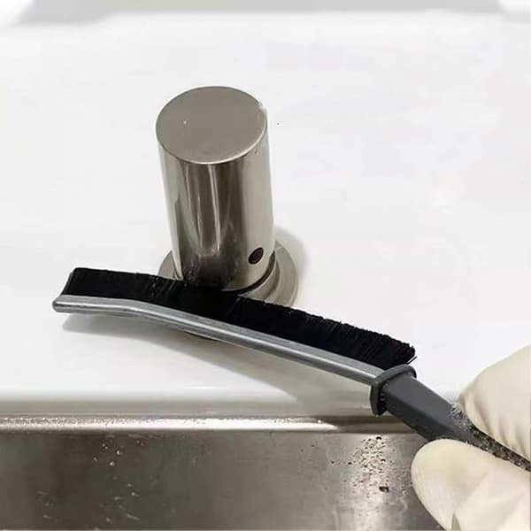 Crevice Cleaning Brush Multifunctional Hard Bristle Ergonomic Handle Dead Corner Groove Cleaning Brush for Kitchen