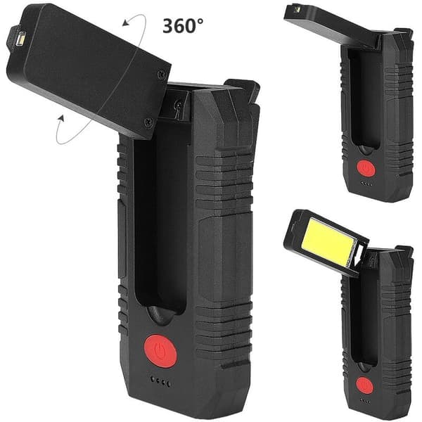 USB-oppladbar campinglykt med sterk magnetkrok LED-arbeidslys 4 lysmoduser Supersterk COB LED