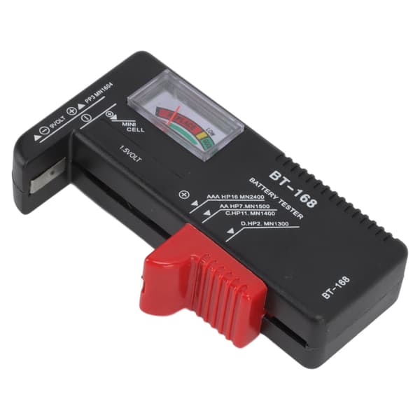 Battery Tester High Accuracy Portable Size Easy Operation Time Saving Battery Checker for AA AAA D C 9V 1.5V Button Cell