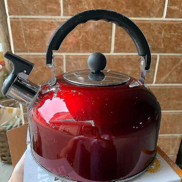 Hjem Fløjtekedel Til Gaskomfur 3l Rustfrit Stål Flaske(rød)