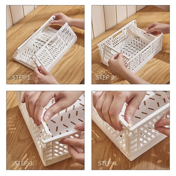 Foldable Storage Box Basket Multifunctional Cosmetic Container Desk Holder Home Use School Desk Storage Box Green