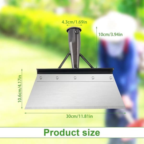 Garden Cleaning Spade - 1 Piece, 30x11cm, Without Handle - Suitable for Weeds, Moss, De-icing