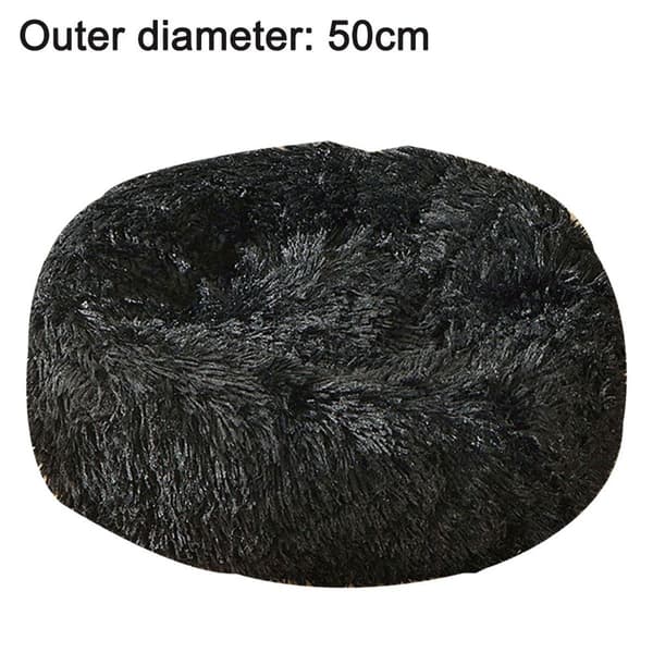 50 cm katteseng Smuk kæledyrsseng, kæledyrsseng Plys Sort KLB
