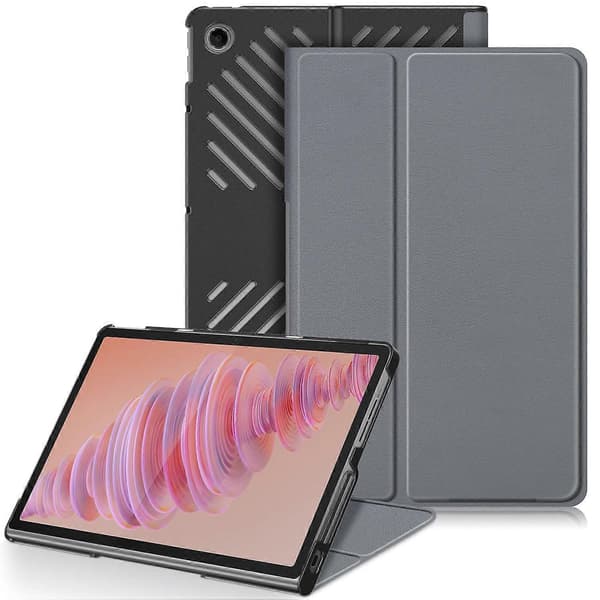 Etui til Lenovo Tab Plus 11,5 tommer TB351FU Varmeafledende Stander Læder Tablet Etui - Grå - WELLNGS Grey Grey