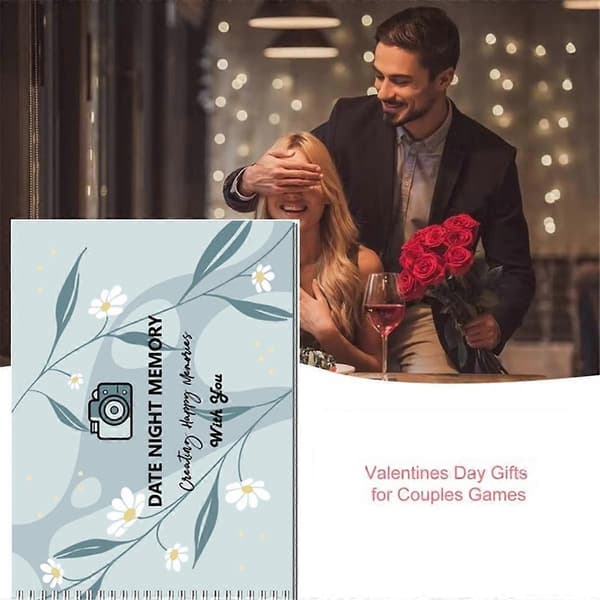 The Date Night Book - Date Ideas & Unique Adventures for Couples to Document, Valentine's Day Gift, Gifts for Couples