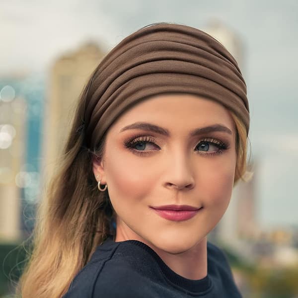 Breda boho-hårband för kvinnor, extra stora turban-hårband, 6-pack