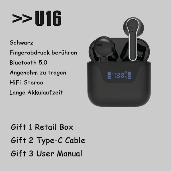 Bluetooth-hodetelefoner, trådløse Bluetooth-øretelefoner med mikrofon, Bluetooth