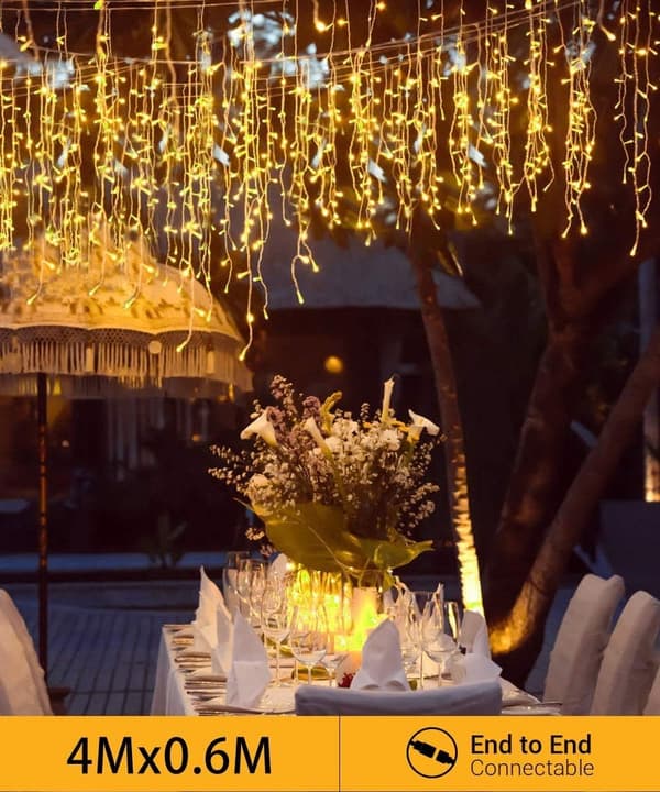 Islysstripe 8 moduser Gardinlampe Gypsophila Fe-lampe