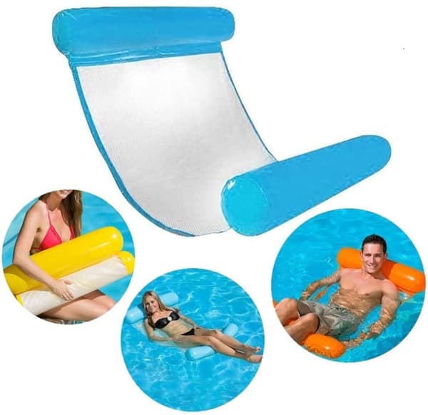 Inflatable Pool Float, 4-in-1 Water Hammock Lounge Chair for Pool