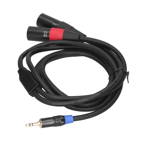 3,5 mm stereouros-kaksois-2 XLR-urosliitin äänimuunninadapterikaapeli 1,8 m