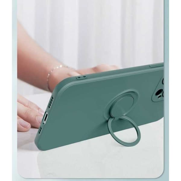 iPhone 12 Pro Max Stødsikkert Cover med Ringholder CamShield Sort Svart