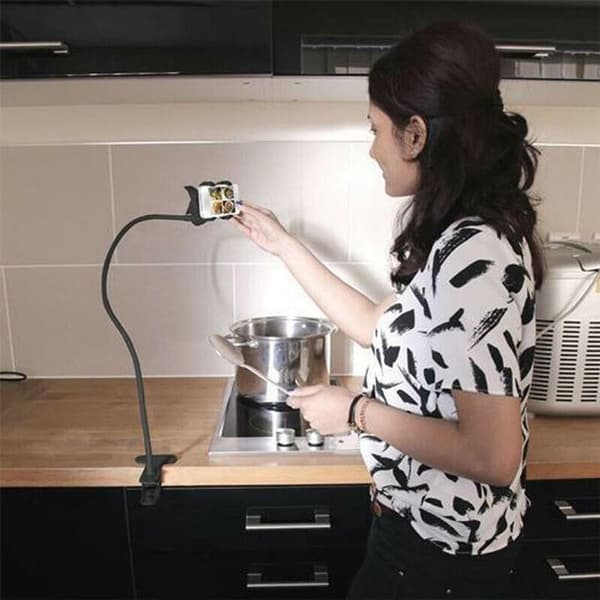 Universalholder stativ fleksibel lat seng skrivebordsholder for mobiltelefon