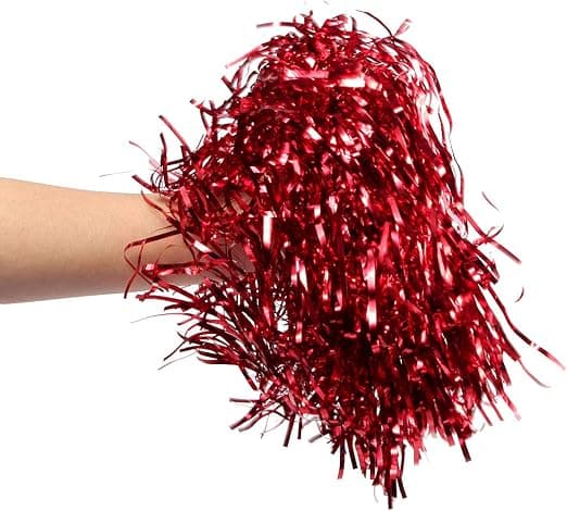 Metalliske glitter cheerleader pomponer i alle farver