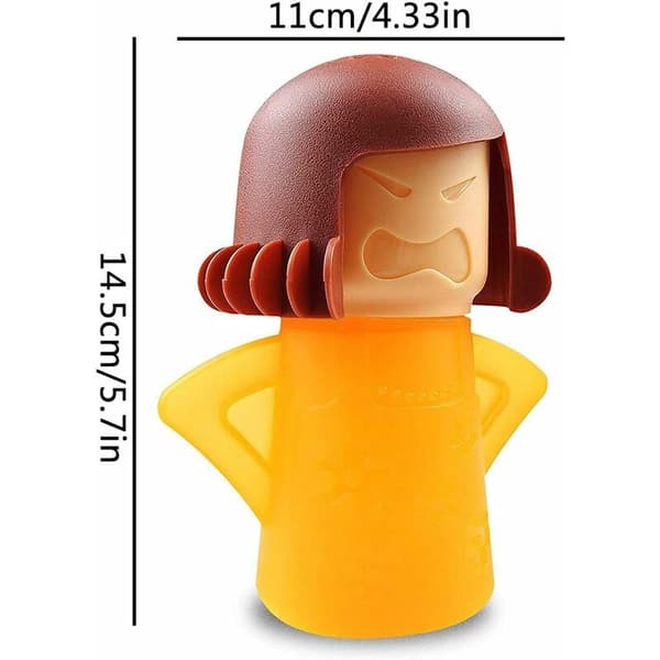 Angry Mama Steam Cleaner - Microwave Cleaner Suitable for Kitchen, Refrigerator, Yellow, 1 pc-