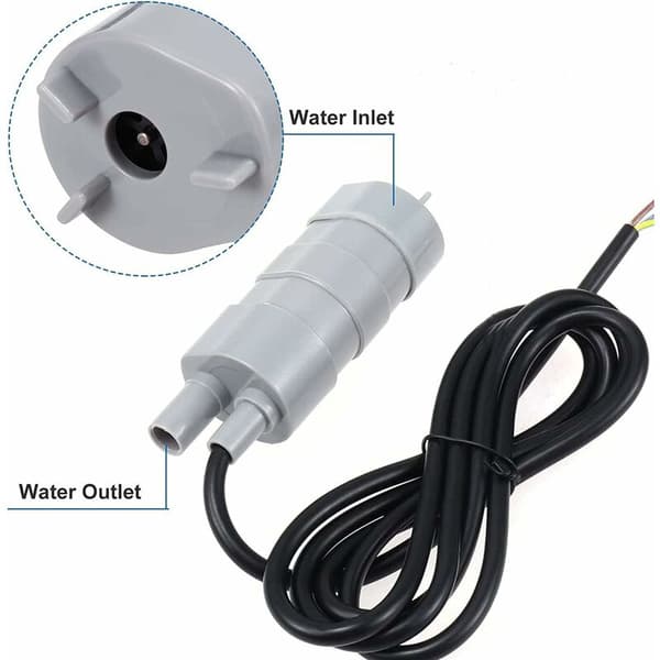 12V dränkbar vattenpump, 840L/H högflödespumpande mikromotor vattenpump för husbil, damm, akvarium, fontän
