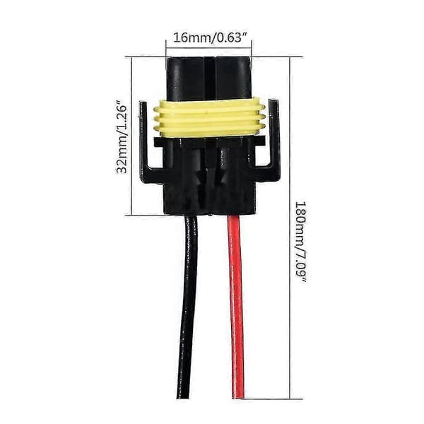 2 stk H11 H8 frontlykter tåkelys konvertering kabelkontakt adapter ledningsnett