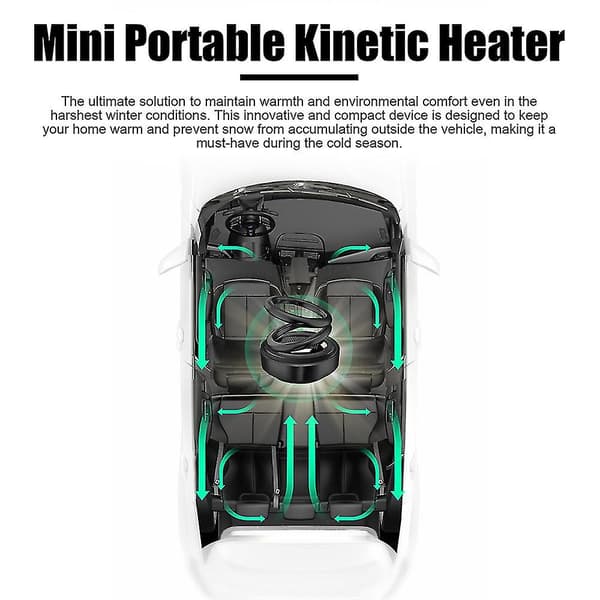 New Upgraded Electromagnetic Defroster Molecular Interface Snow Remover Air Freshener Car Antifreeze Electromagnetic Ice Melting Black