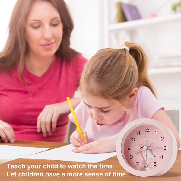 Silent Kids Alarm Clock, Loud Travel Clock, Desk Clock