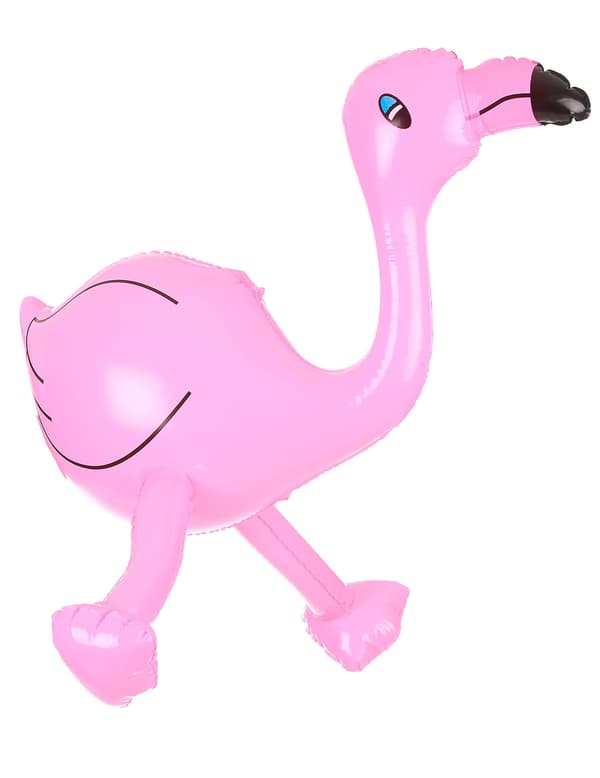 Oppblåsbar rosa flamingo 60 cm