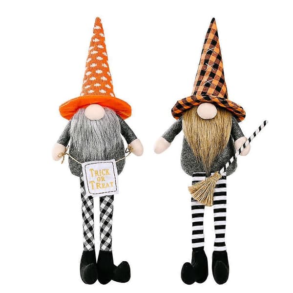 Cute Halloween Decorations 2pcs Gnome Design Small Doll Suitable For Table Decoration 29X9CM Fabric Material Use