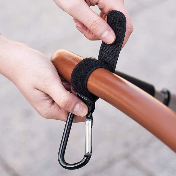 Hængekroge, metalklemmer til babytasker, til barnevogn og indkøbsposer