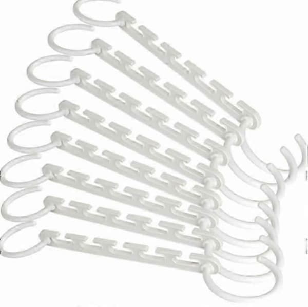8 st Hangers Save Space, Wardrobe, Drying Rack, Foldable Storage Five Holes
