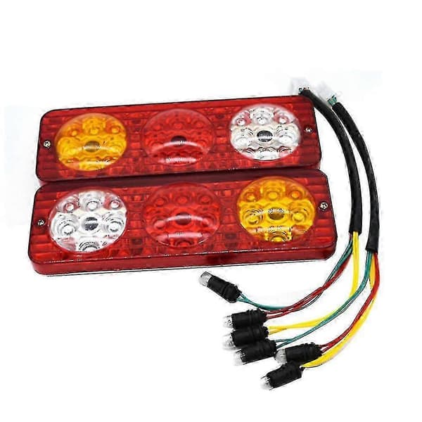 2x 12v Elektrisk Trehjulet Halvlukket Baglygte Indikatorlys [DB]