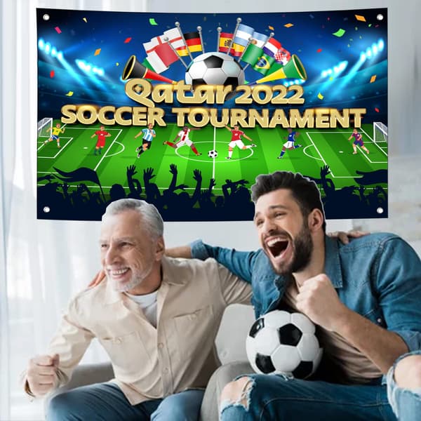 Qatar 2022 World Cup Tournament Banner Background Decor