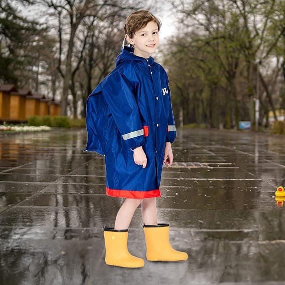 1-pack, Barnregnrock Poncho Jacka Flickor Pojkar Vattentät Poncho
