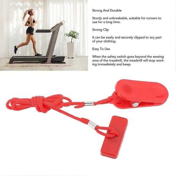2 st Universal Magnetic Treadmill Safety Key, Emergency Stop Switch with Wire Clip [DB]