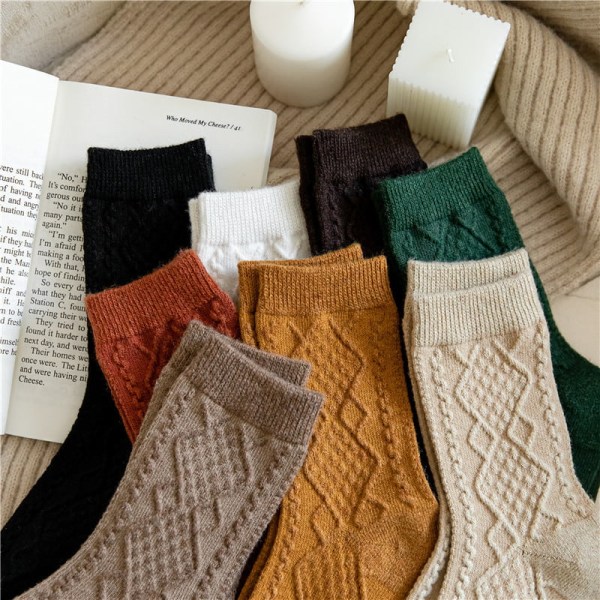 8 par hiver cachemire laine femmes chaussettes courtes