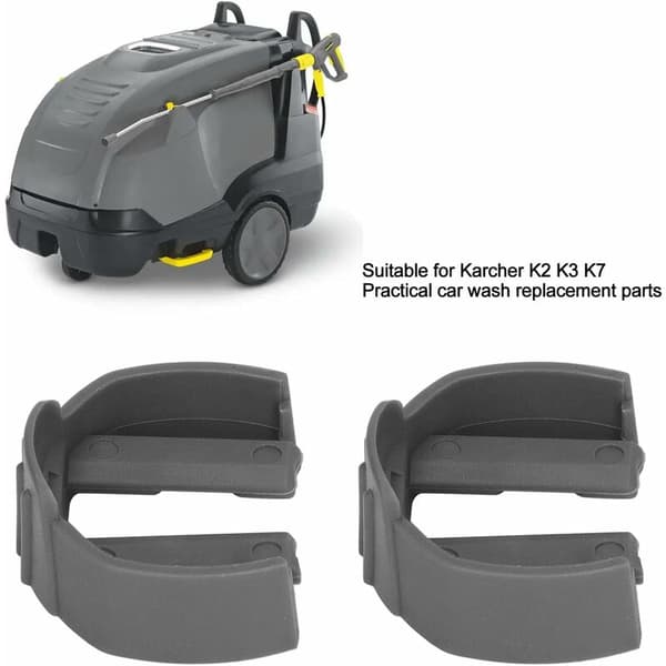 2 st C-klämma snabbfäste, tryckbricka avtryckare ersättning C-klämma för Karcher K2 K3 K7 biltvätt avtryckare (grå)
