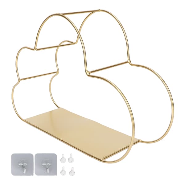 Wall Hanging Storage Shelf Cloud Shaped Wall Mounted Metal Hanging Organizer for Bathroom Home