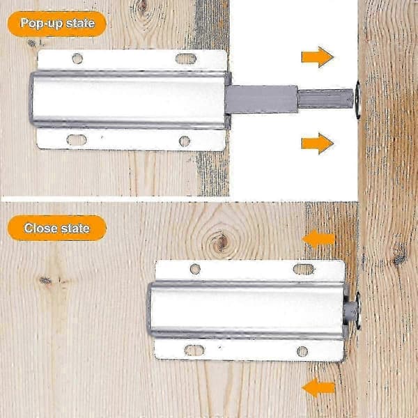 Døråbner Push To Open Magnetisk Lås Skuffer Push Pude, 2 Stykker