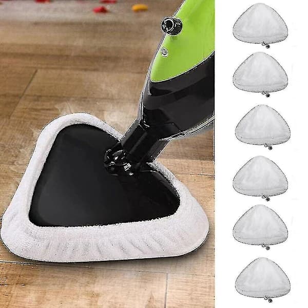 6 pcs Microfiber Steam Mop Cleaning Pads Replacement Steam Mop Compatible for H2o X5 H20 Washable[CO]