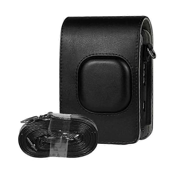 Camera Bag for Mini LiPlay PU Leather Protective Cover with Shoulder Strap Shadow Black Shadow black