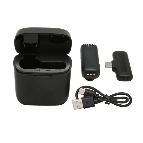 Wireless Clip Mic 2.4G HiFi Professional Type C Noise Reduction Lavalier Clip On Microphone Recording Microphone for Cameras Computers
