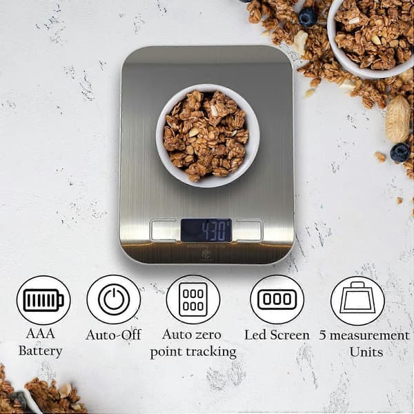 Battery-powered Kitchen Scale MSC Digital Electronic Coffee Scale for Cooking and Baking High Precision Food, Jewelry Scale with LCD Display