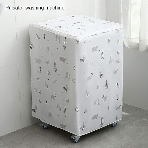 Washing Machine Cover, Waterproof Dustproof Sunscreen for Top-Load Washing Machine, Compatible with Various Brands