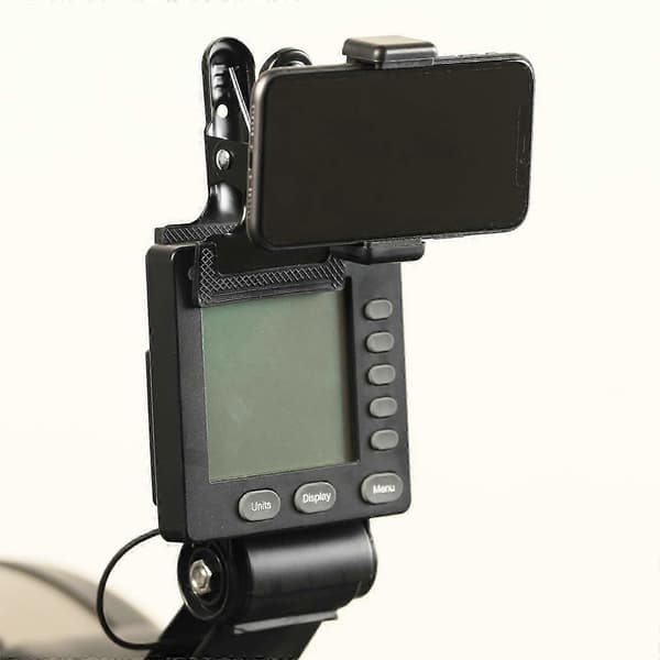 Mobile Phone Holder for Concept 2 Rowing Machines, Adjustable Exercise Stand with Clamp and Dumbbells Concept