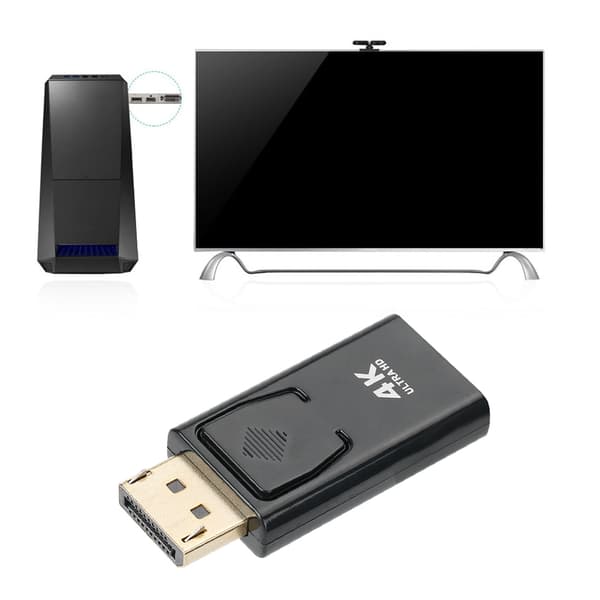 2 stk 4Kx2K Displayport Han til HDMI Hun Adapter Konverter til HDTV PC Computer