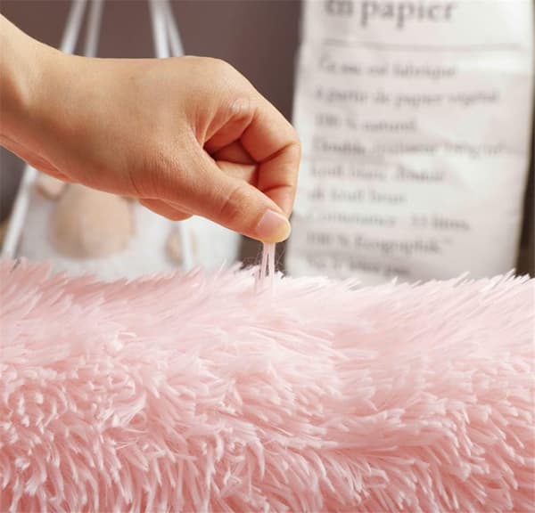 Moderne bløde, fluffy stuetæpper, velegnede til børneværelser, boligindretning, soveværelsesindretning, ultrabløde tæpper (Pink, 80x160cm)