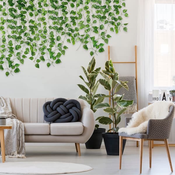 Artificial Greenery 72 Leaves Ivy Vine (12pcs/pack) - Soft and Flexible Decoration