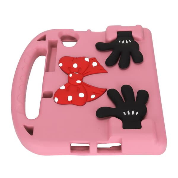 Kids Tablet Case for TAB M10 for Galaxy TAB S6 for MatePad Precise Cut Adjustable Angle Non-Toxic Cartoon Tablet Case Pink