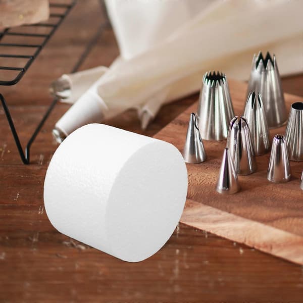 3 stk. runde kakeformer i skum, tom kakeform, baking, DIY kakedummy