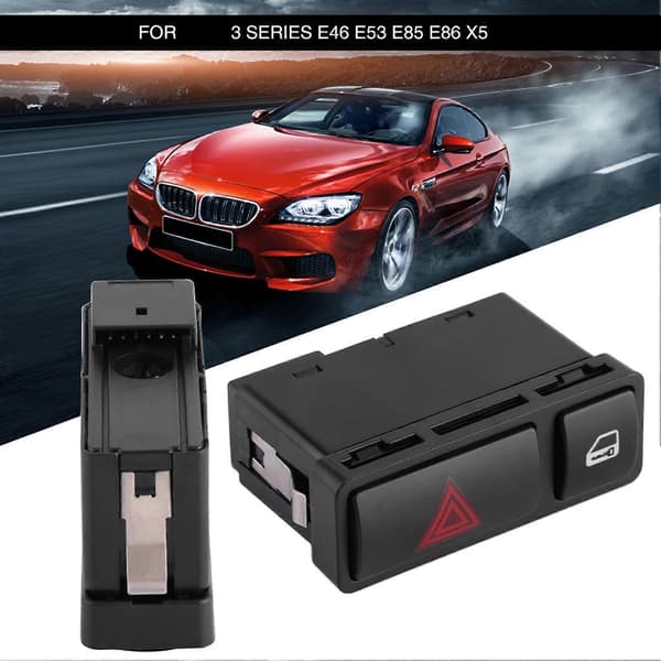 Advarselsblinklys Dør Centrallås Låseknap til BMW 3-serie E46 E53 E85 325 X5 61318368920