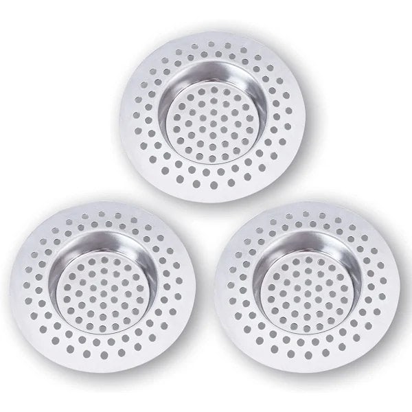 Hårsi dusjfilter i rustfritt stål (sett med 3)