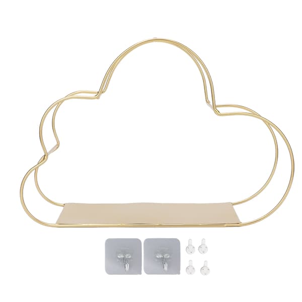 Wall Hanging Storage Shelf Cloud Shaped Wall Mounted Metal Hanging Organizer for Bathroom Home