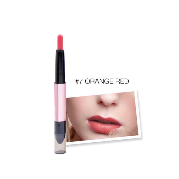 Double Head Matte Lip Gloss Lipstick Long Lasting Waterproof Lipstick 7#