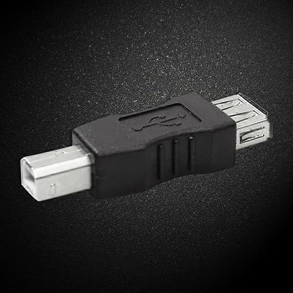Mini musta USB A-tyypin naaras-USB B-tyypin urosmuunninsovitin
